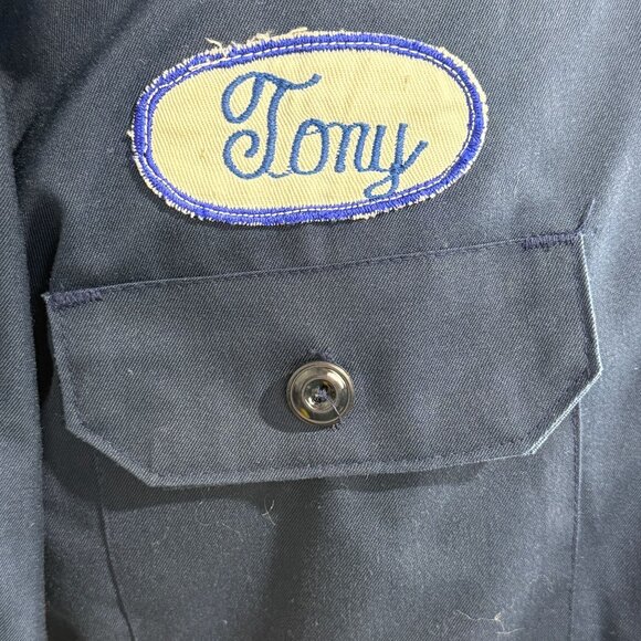 Vintage Ford Mechanic60's  Navy Blue Work Jacket By Miller Mfg Co Medium Scovill - Picture 8 of 13
